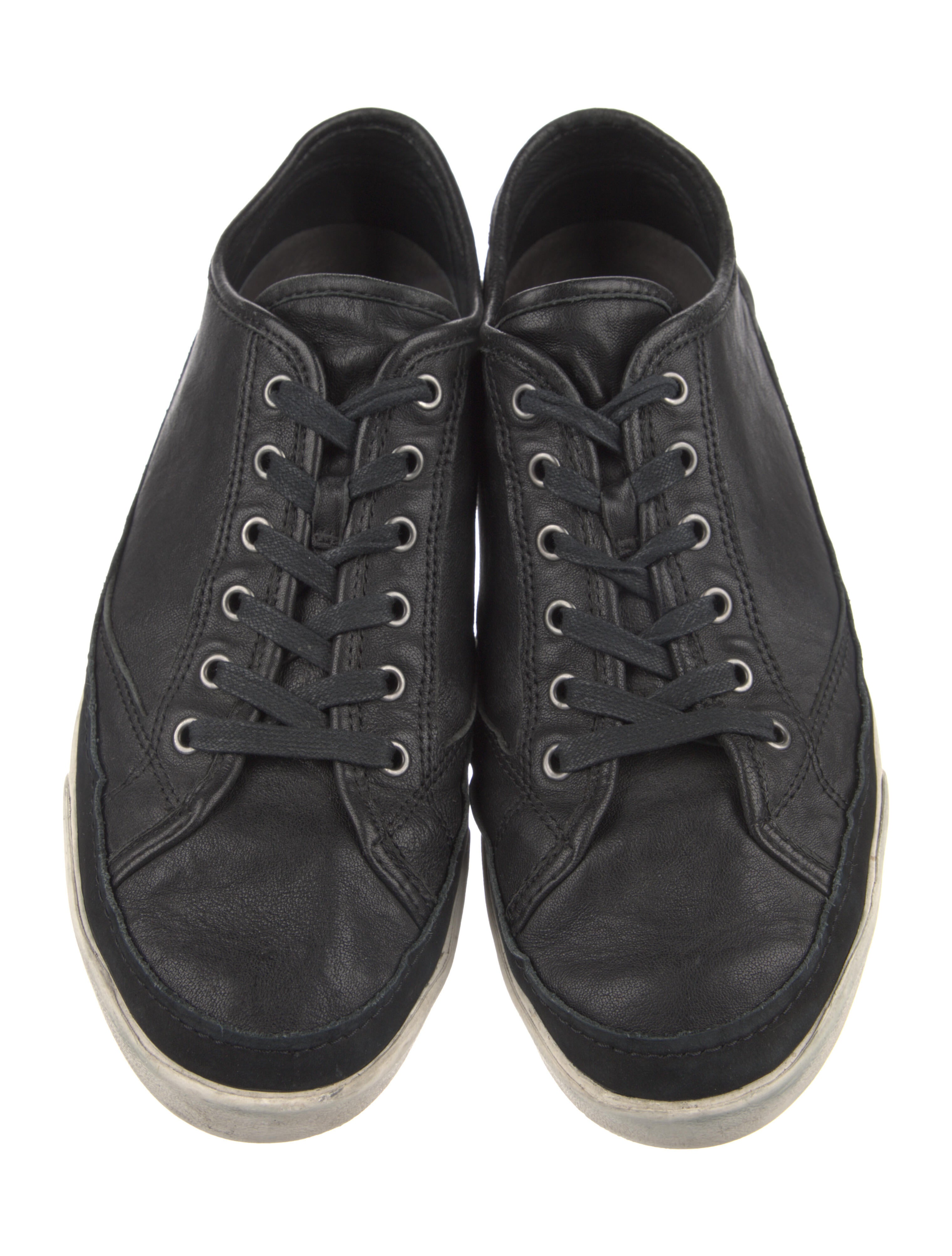 john varvatos leather sneakers