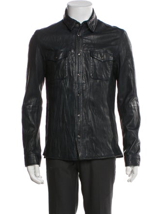 John Varvatos Star U.S.A. Leather Utility Jacket