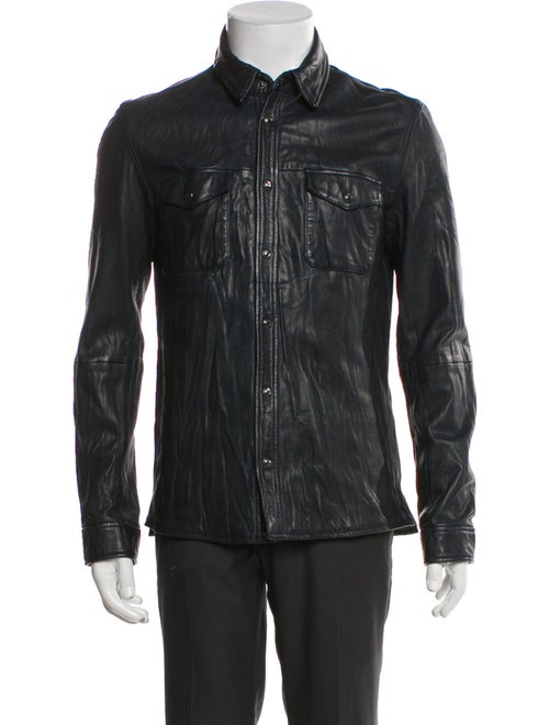 John Varvatos Star U.S.A. Leather Utility Jacket