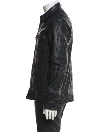 John Varvatos Star U.S.A. Leather Utility Jacket