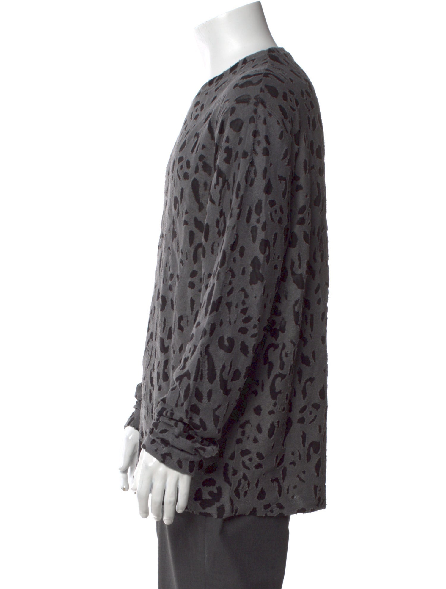 John Varvatos Star U.S.A. Animal Print Crew Neck Pullover