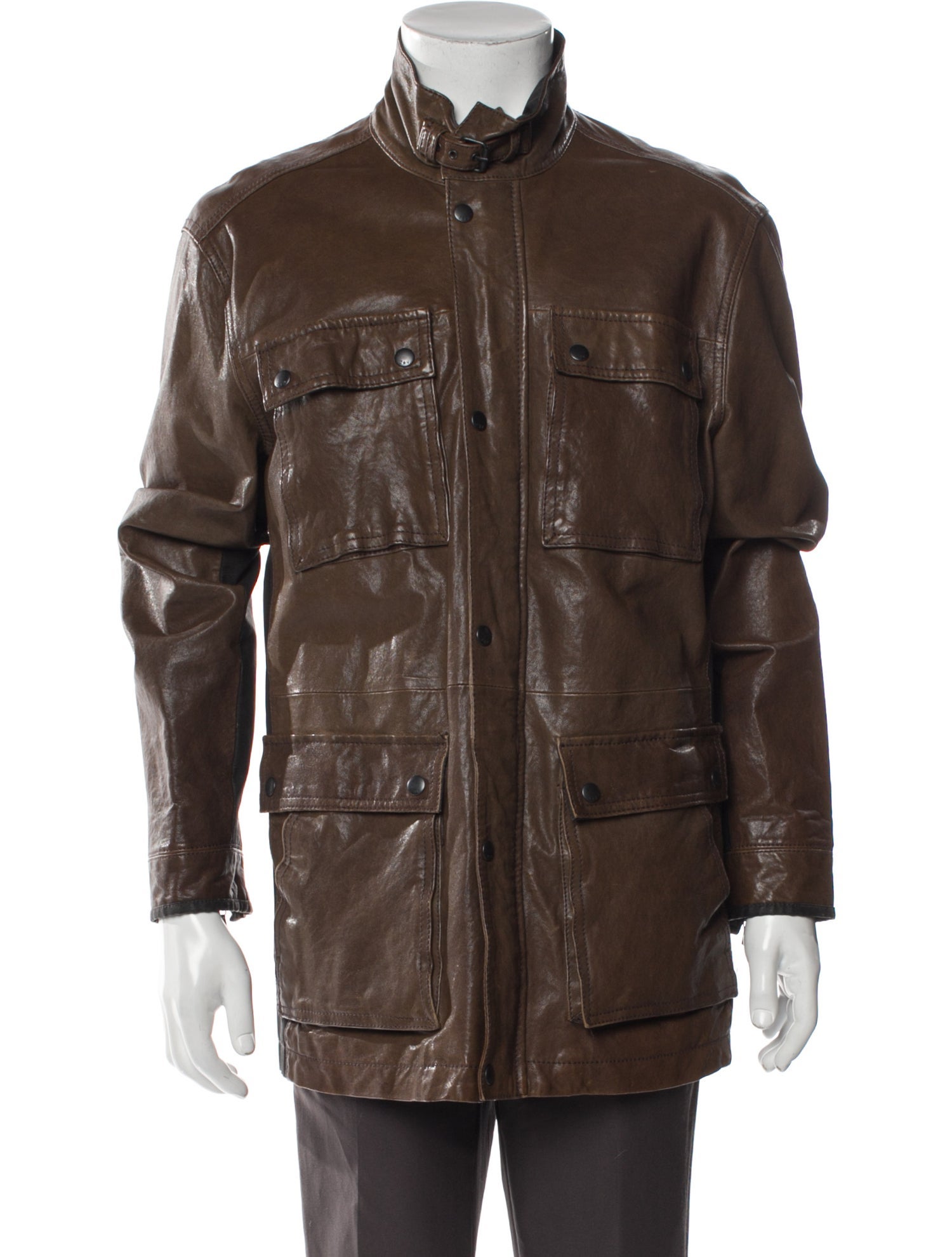 John Varvatos Star U.S.A. Lambskin Utility Jacket
