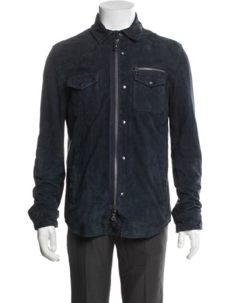 John Varvatos Star U.S.A. Suede Denim Jacket