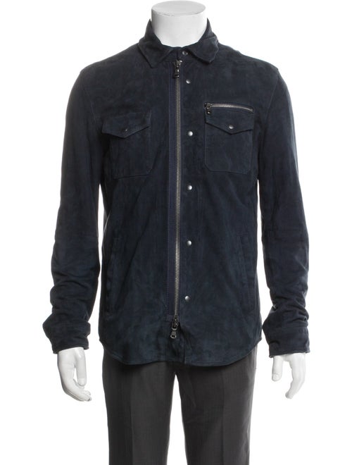 John Varvatos Star U.S.A. Suede Denim Jacket