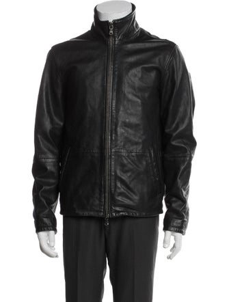 John Varvatos Star U.S.A. Eel Skin Moto Jacket