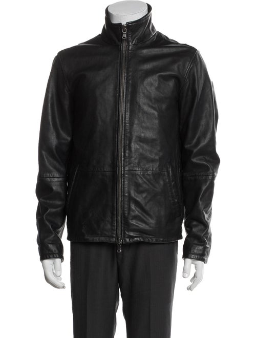 John Varvatos Star U.S.A. Eel Skin Moto Jacket