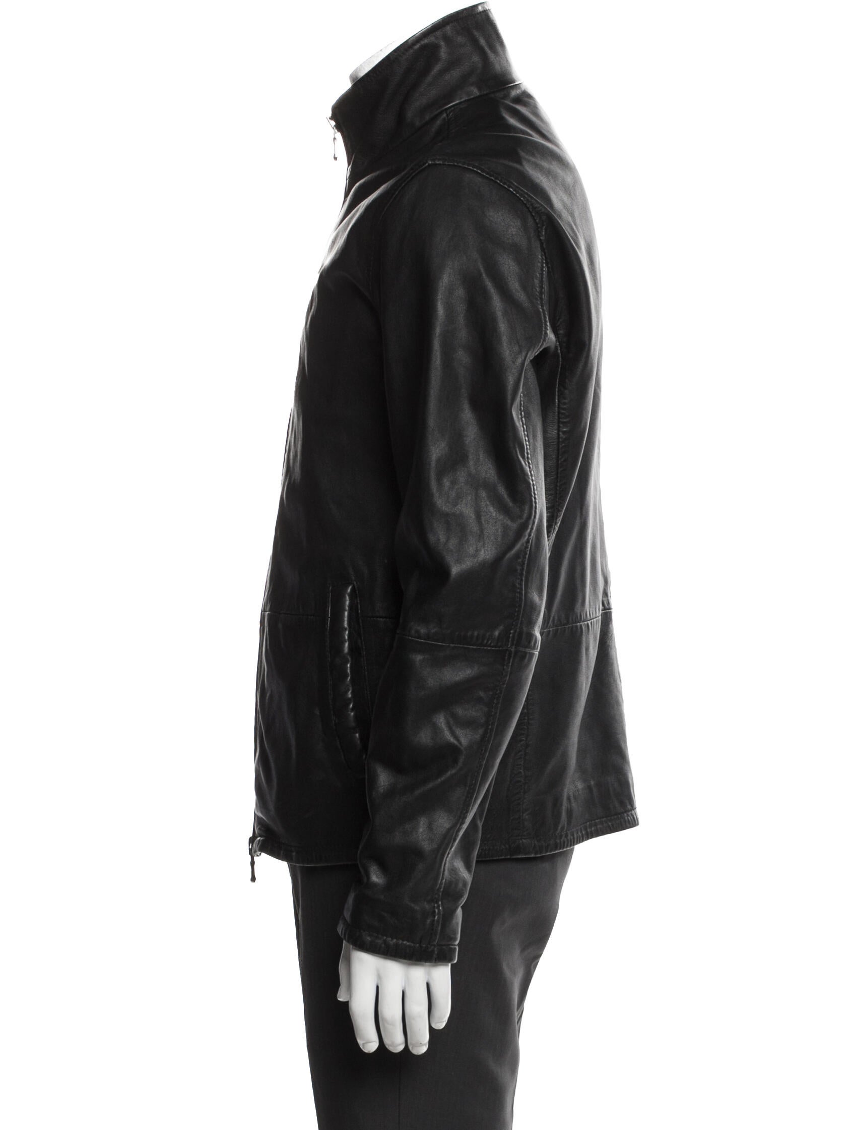 John Varvatos Star U.S.A. Eel Skin Moto Jacket