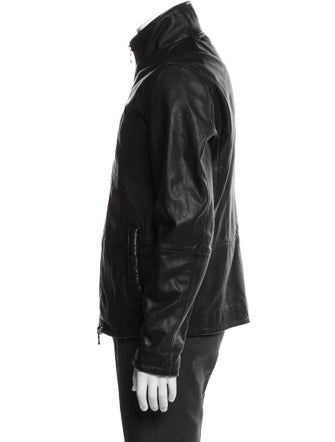 John Varvatos Star U.S.A. Eel Skin Moto Jacket