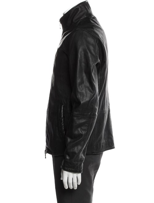 John Varvatos Star U.S.A. Eel Skin Moto Jacket