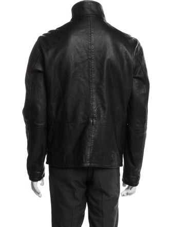 John Varvatos Star U.S.A. Eel Skin Moto Jacket