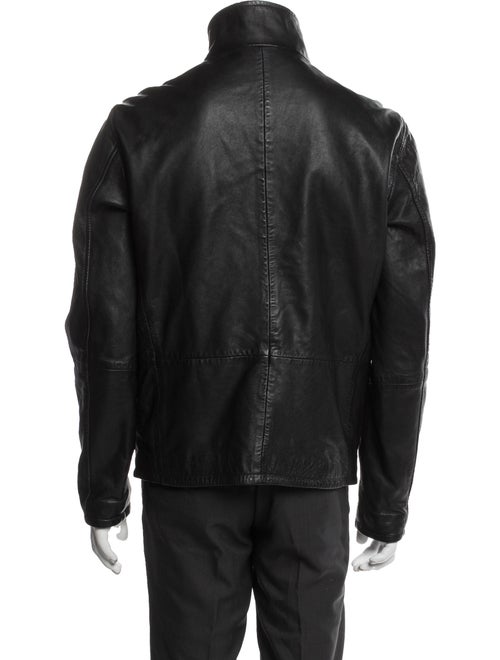 John Varvatos Star U.S.A. Eel Skin Moto Jacket