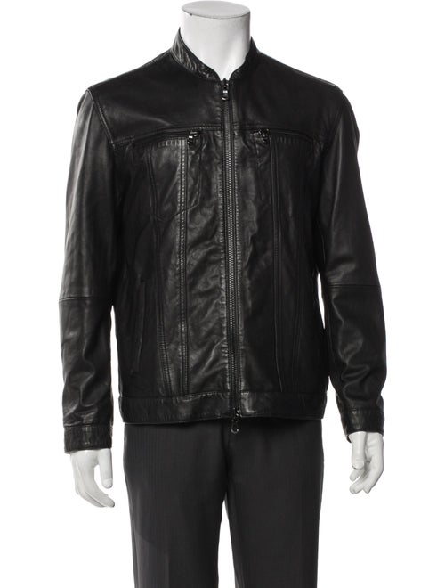 John Varvatos Star U.S.A. Eel Skin Moto Jacket