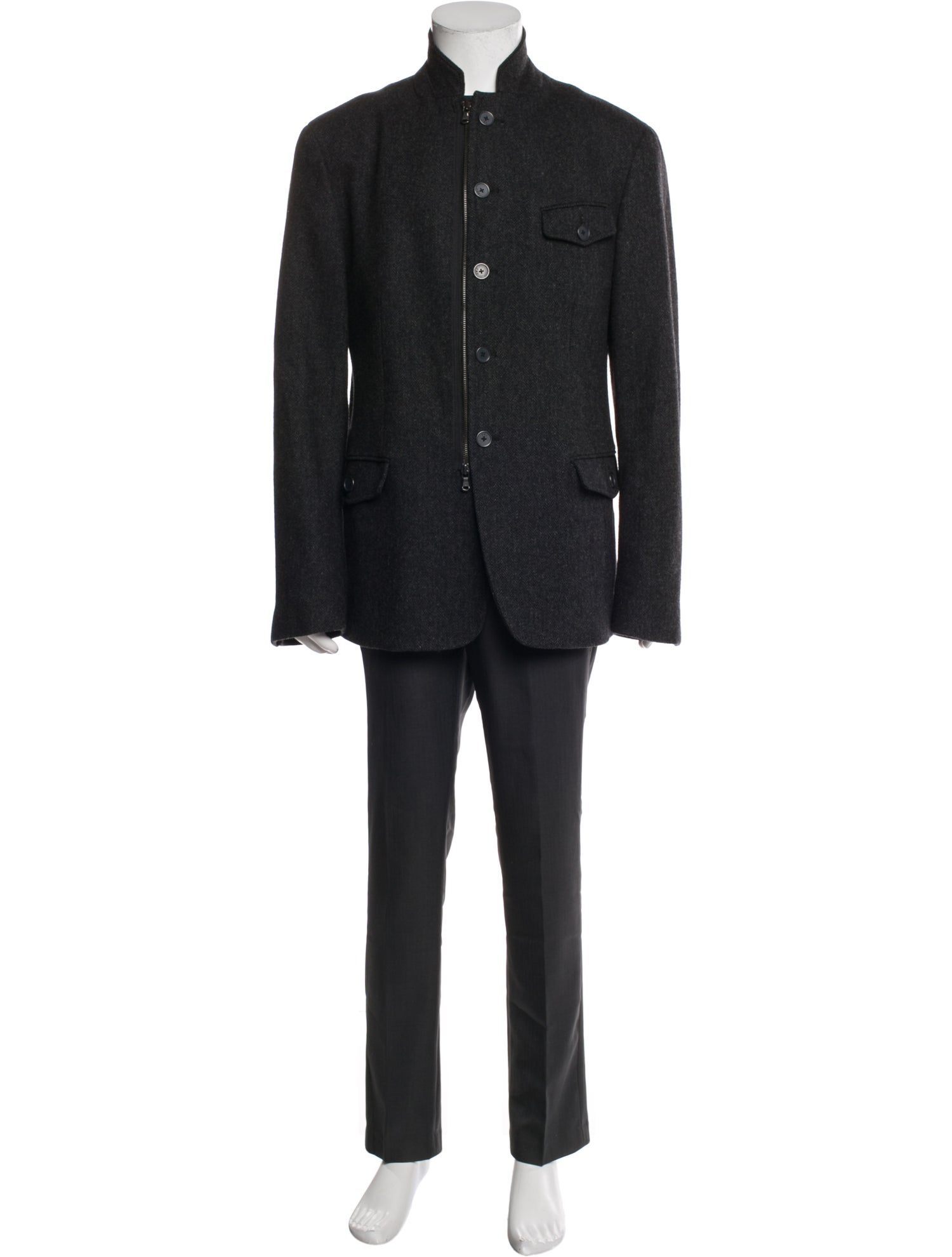 John Varvatos Star U.S.A. Wool Overcoat