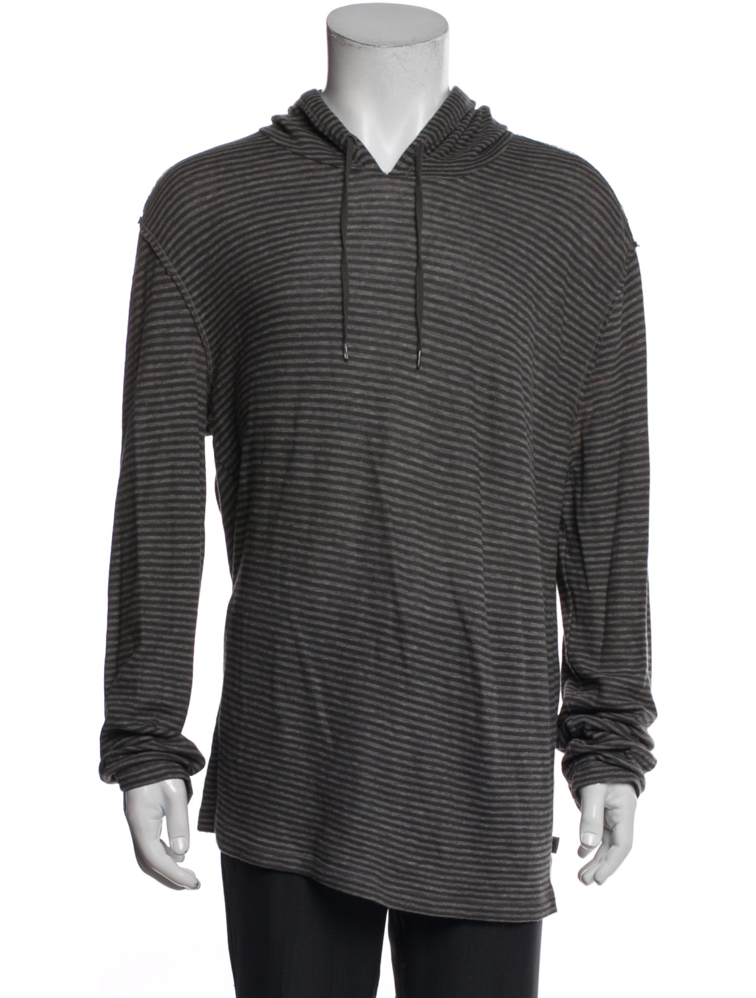 John Varvatos Star U.S.A. Striped V-Neck Hoodie
