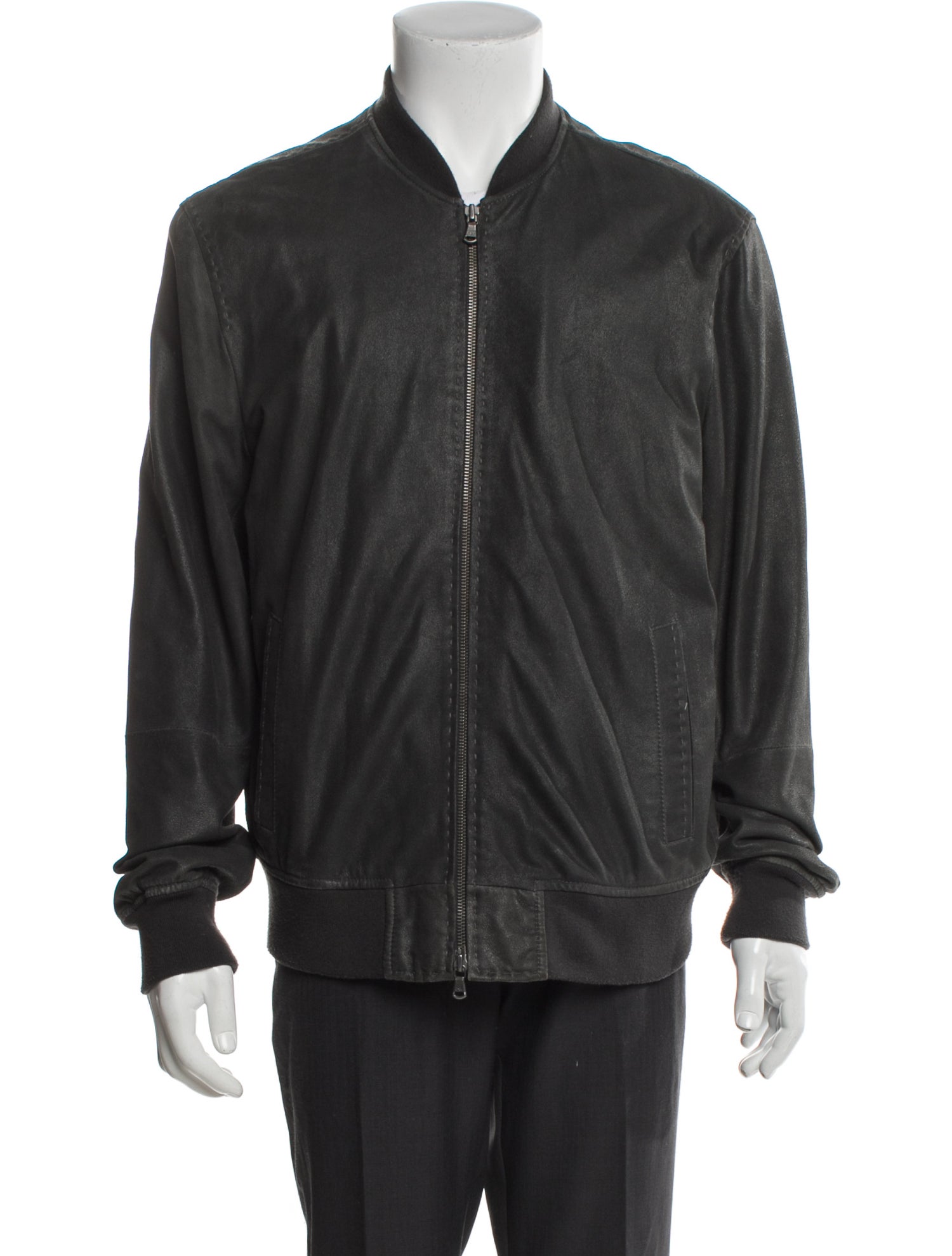 John Varvatos Star U.S.A. Suede Bomber Jacket