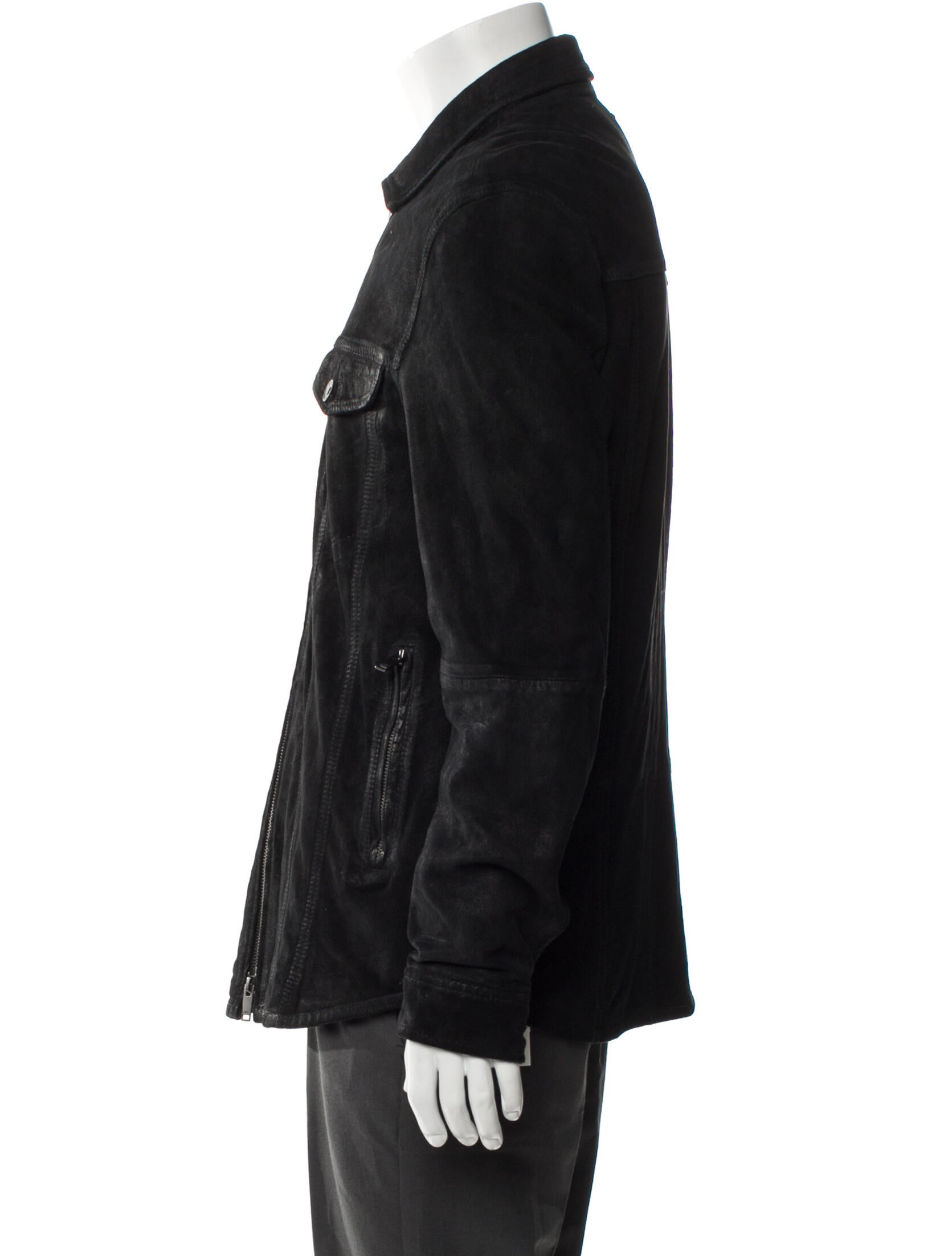 John Varvatos Star U.S.A. Suede Trucker Jacket