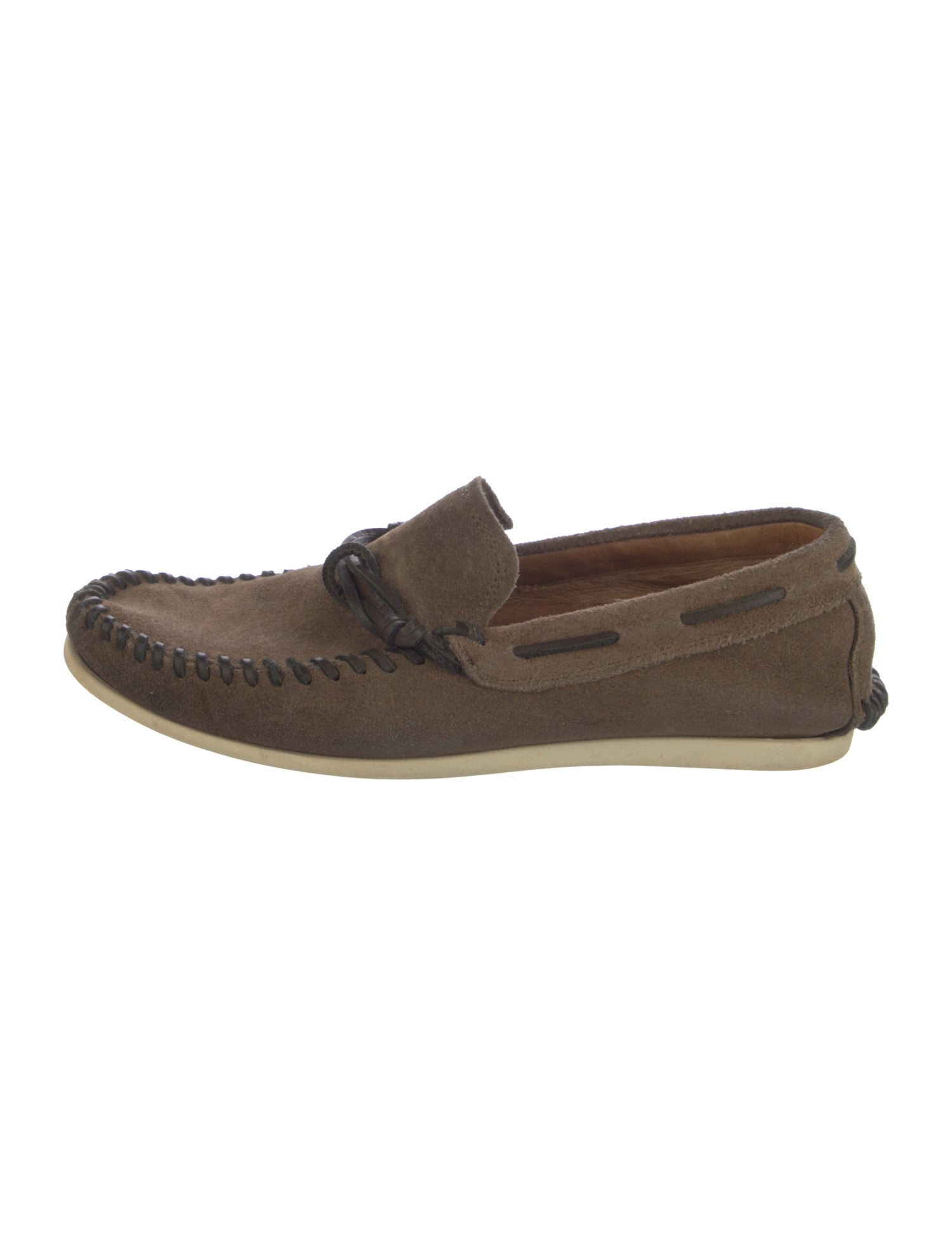 John Varvatos Star U.S.A. Suede Whipstitch Trim Boat Shoes