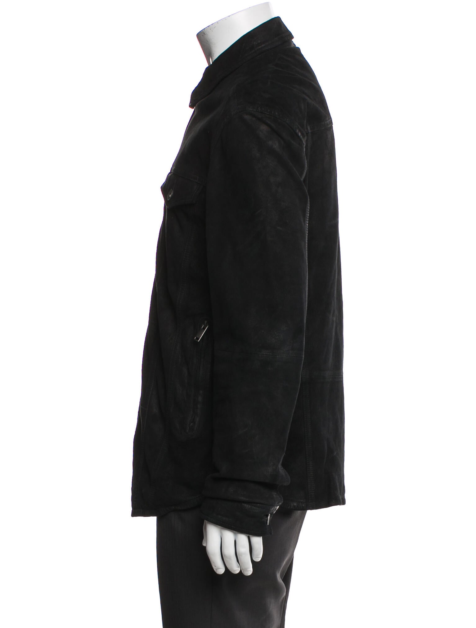 John Varvatos Star U.S.A. Suede Denim Jacket