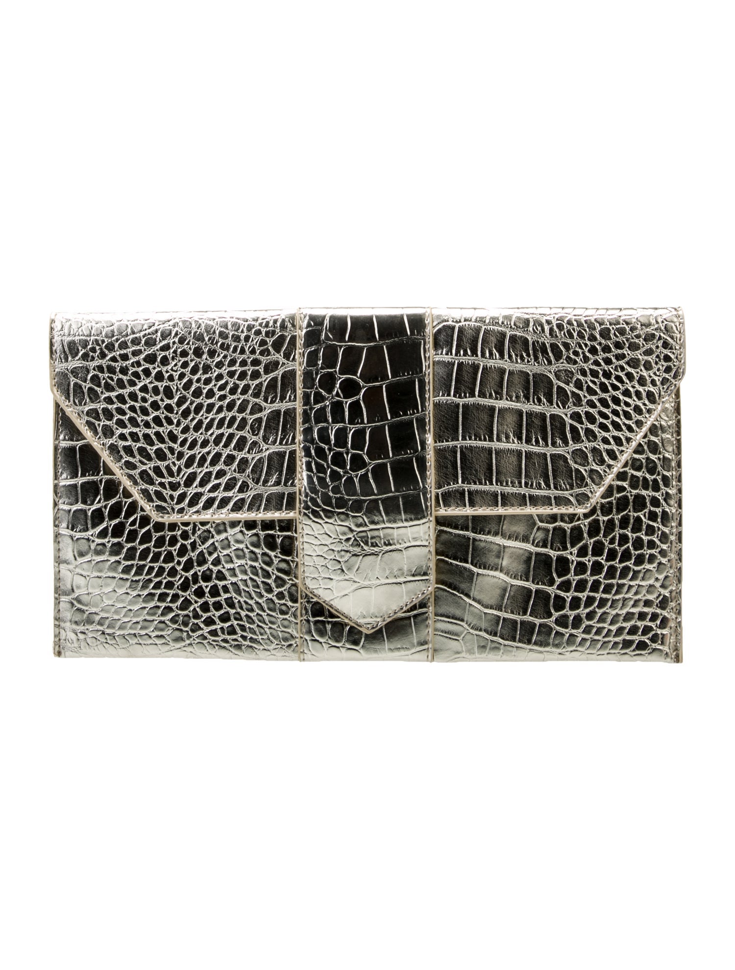 J.J. Winters Embossed Leather Minaudière