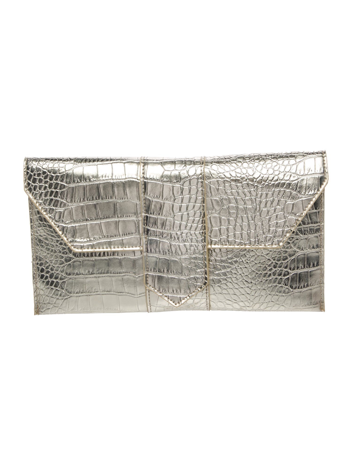 J.J. Winters Embossed Leather Clutch