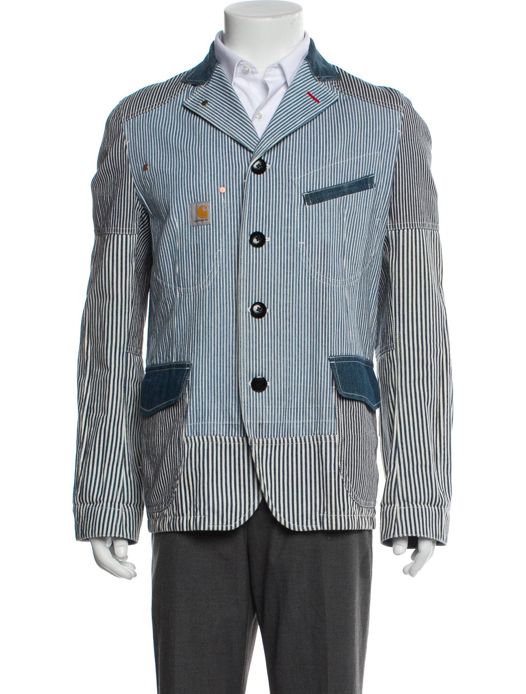 Junya Watanabe Comme des Garçons MAN x Carhartt Striped Trucker Jacket
