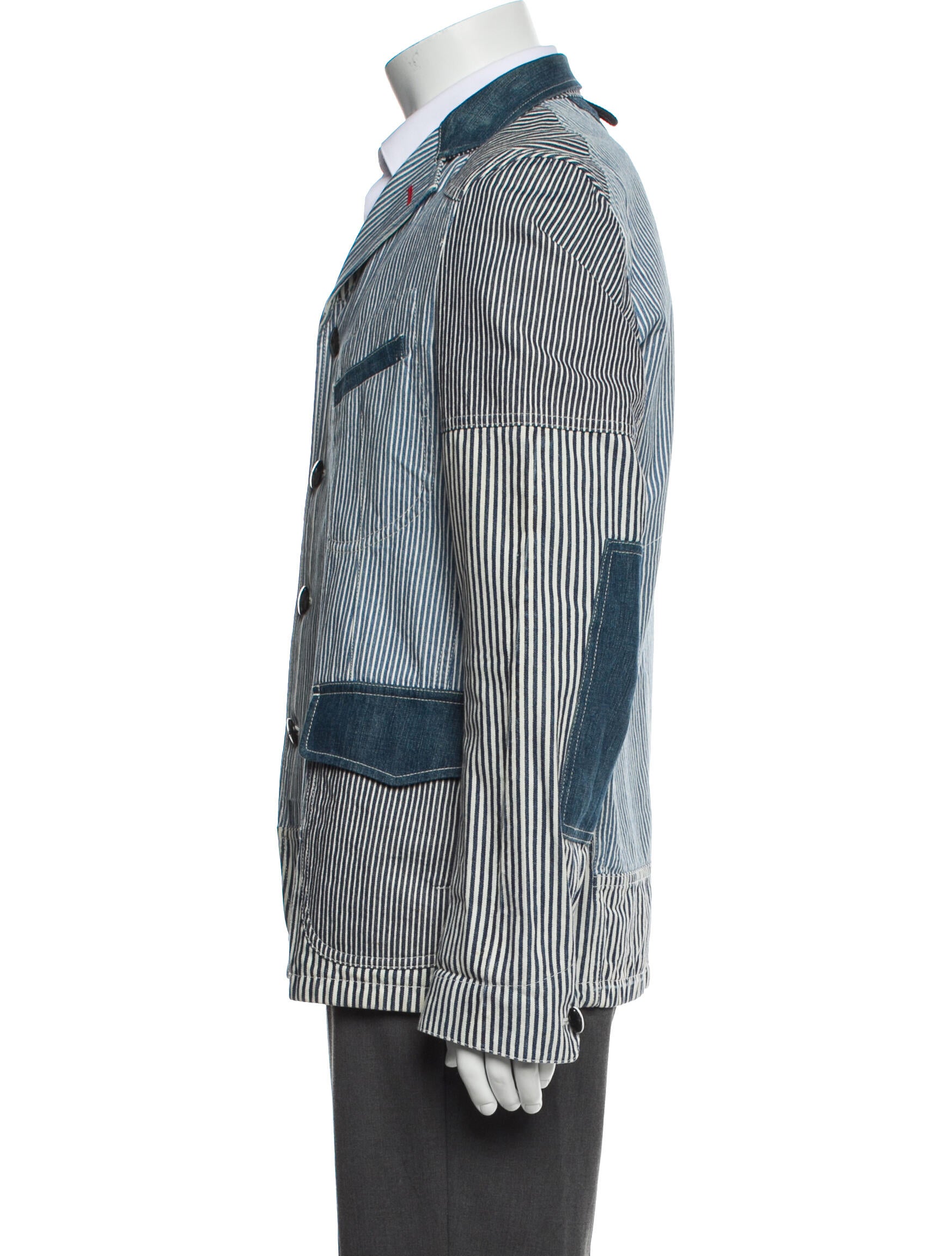 Junya Watanabe Comme des Garçons MAN x Carhartt Striped Trucker Jacket