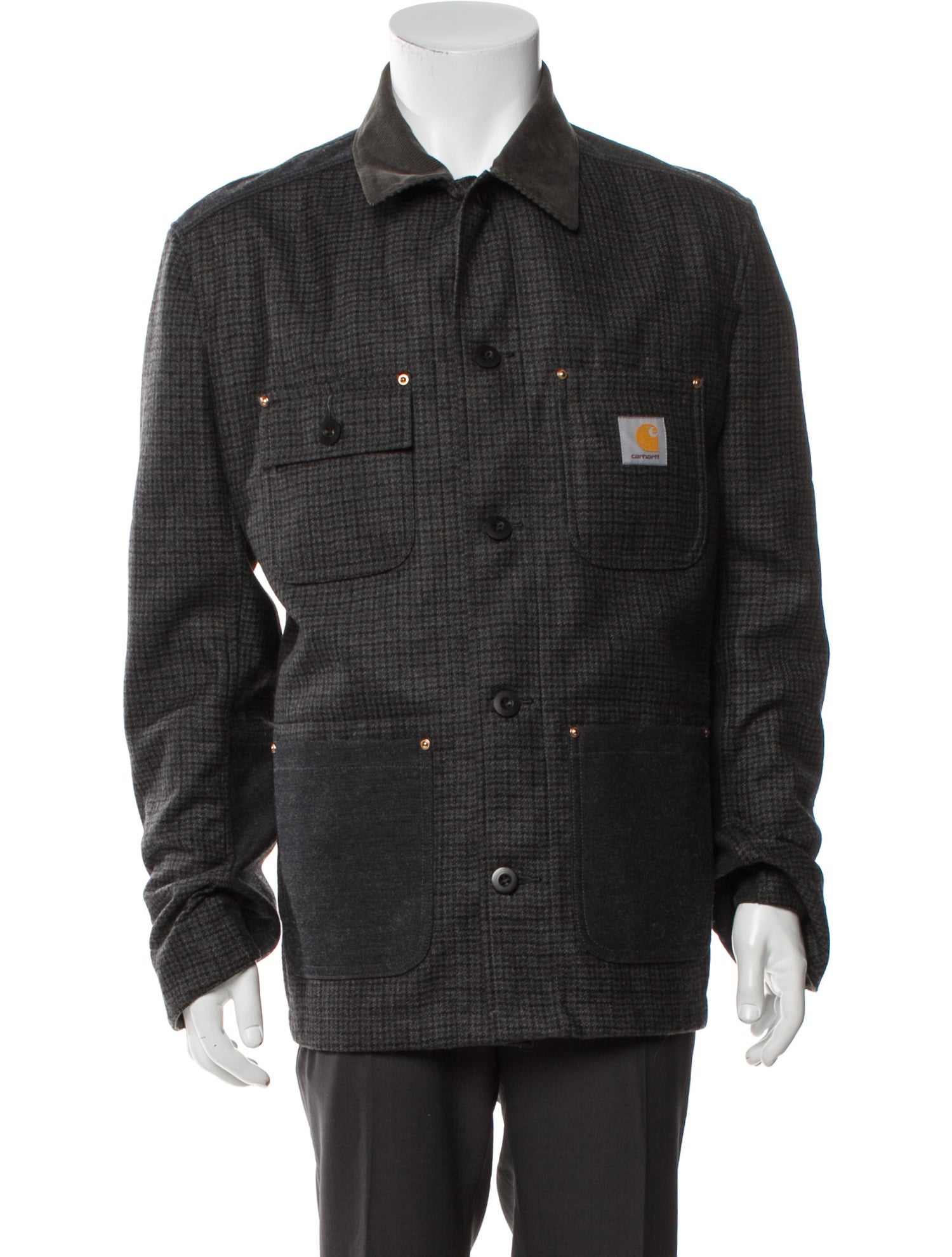 Junya Watanabe Comme des Garçons MAN x Carhartt Plaid Print Denim Jacket