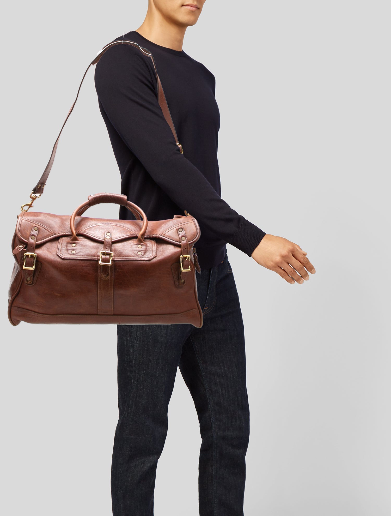 J.W. Hulme Leather Duffle Bag