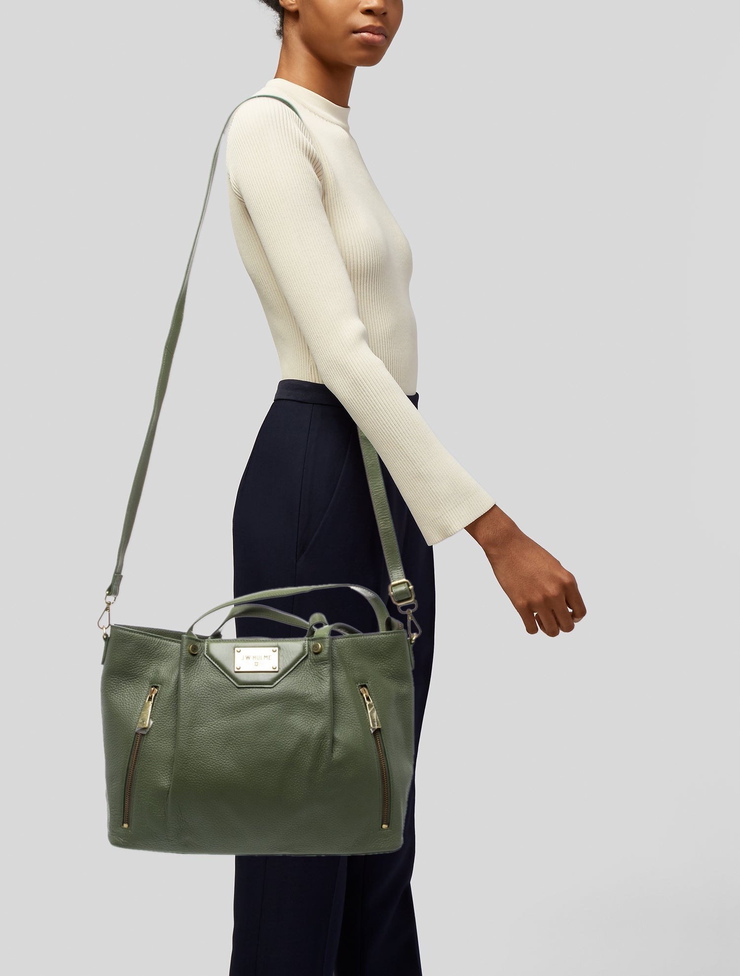 J.W. Hulme Leather Top Handle Bag