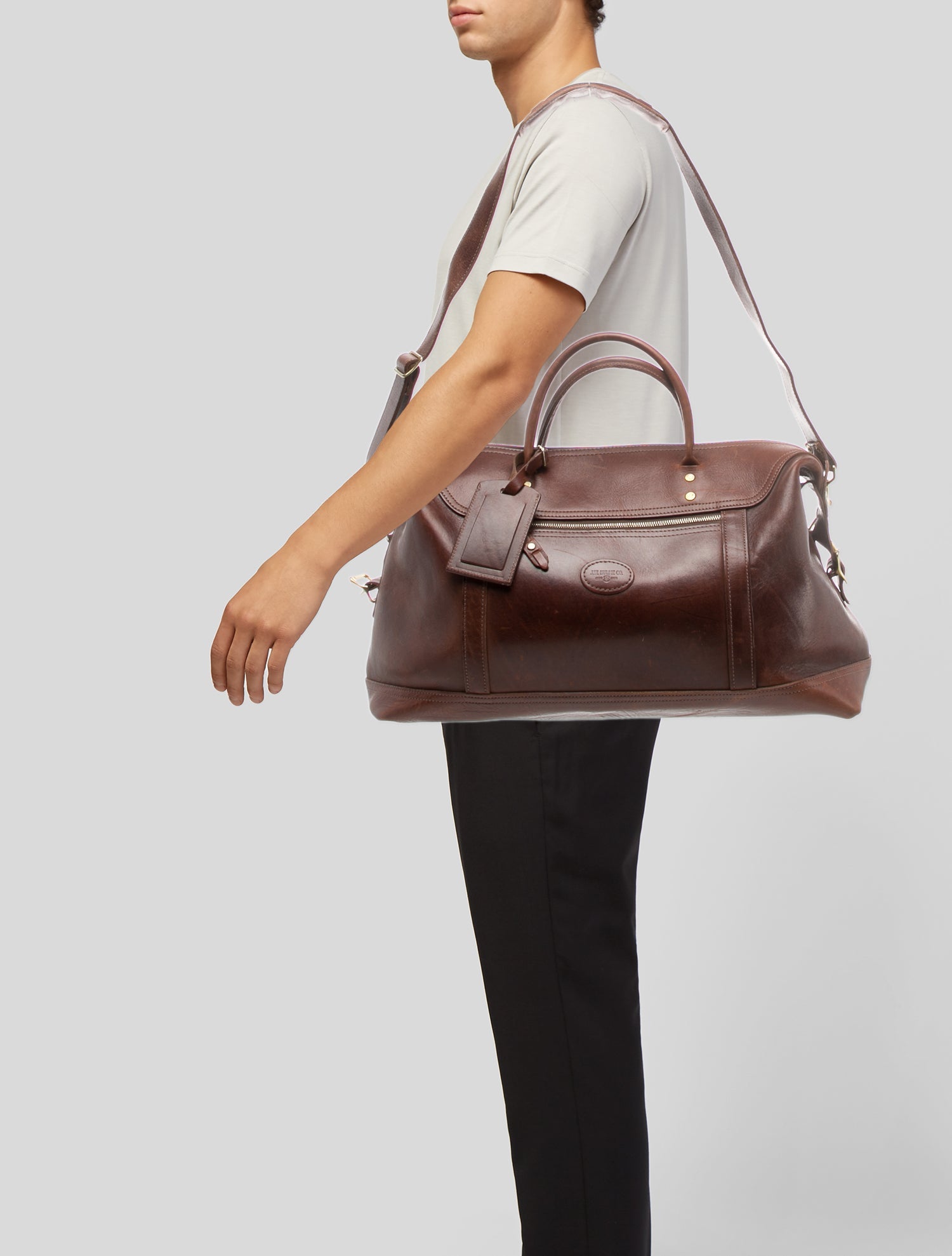 J.W. Hulme Leather Weekender Bag