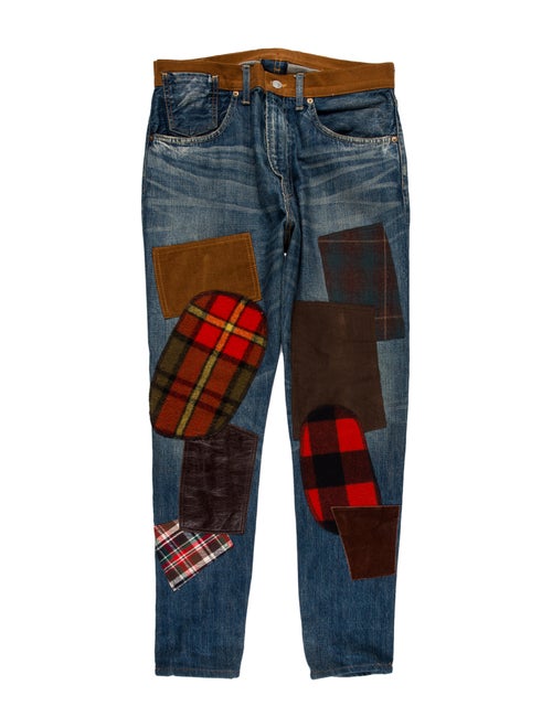 Junya Watanabe x Levi's Patchwork Skinny Jeans blu