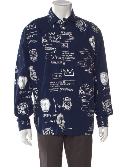 Junya Watanabe MAN Pink Comme des Garcons Printed Long Sleeve Shirt