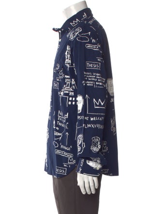 Junya Watanabe MAN Pink Comme des Garcons Printed Long Sleeve Shirt