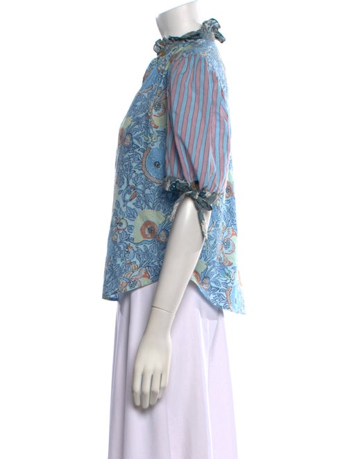 Joey Wölffer Reworked Printed V-Neck Blouse