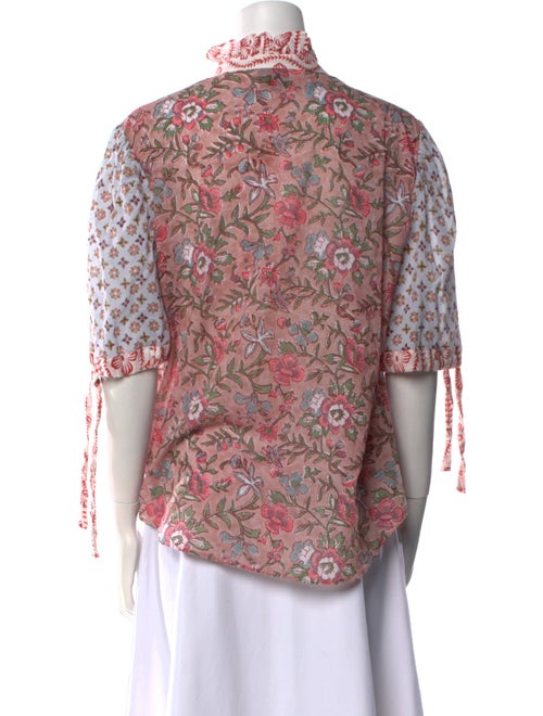 Joey Wölffer Reworked Floral Print V-Neck Blouse