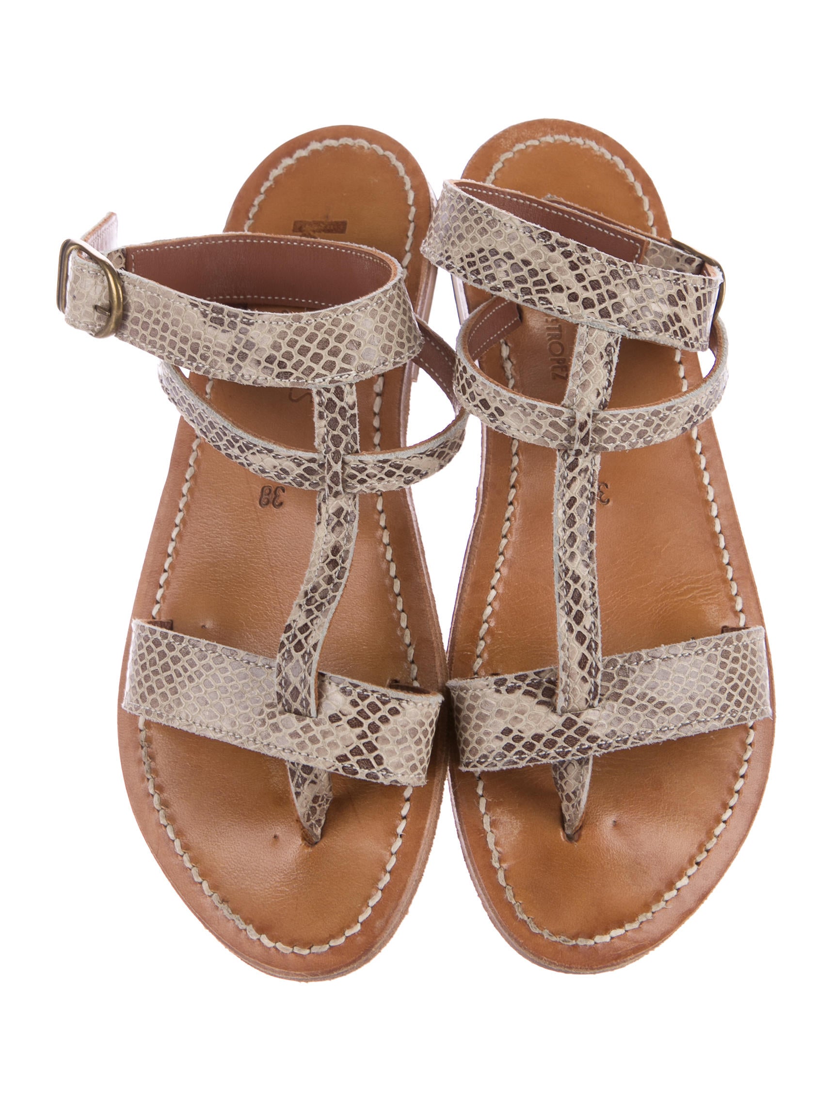 K Jacques St. Tropez Embossed Thong Sandals - Shoes - WK021068 | The RealReal