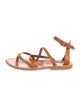 K Jacques St. Tropez Leather Ankle-Strap Sandals