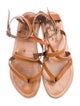 K Jacques St. Tropez Leather Ankle-Strap Sandals