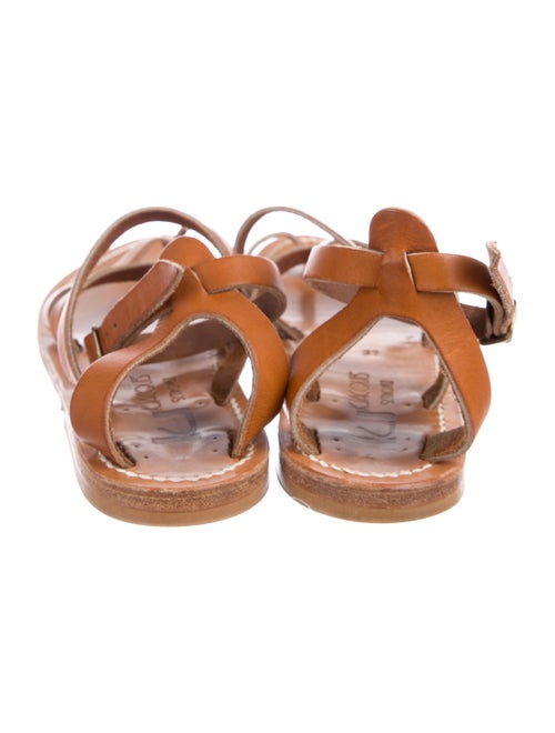 K Jacques St. Tropez Leather Ankle-Strap Sandals