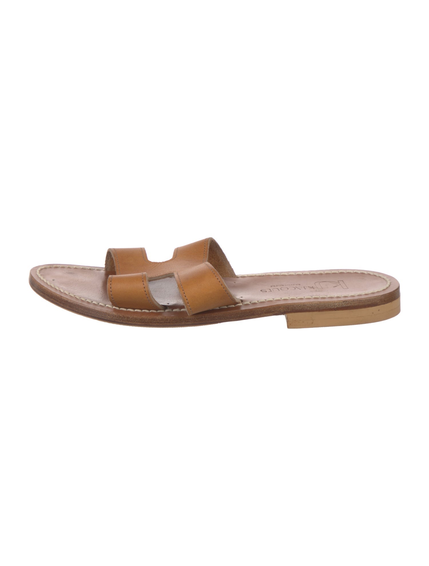 K Jacques St. Tropez Leather Slides