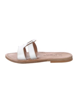 K Jacques St. Tropez Leather Slides
