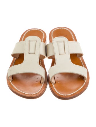 K Jacques St. Tropez Leather Slides