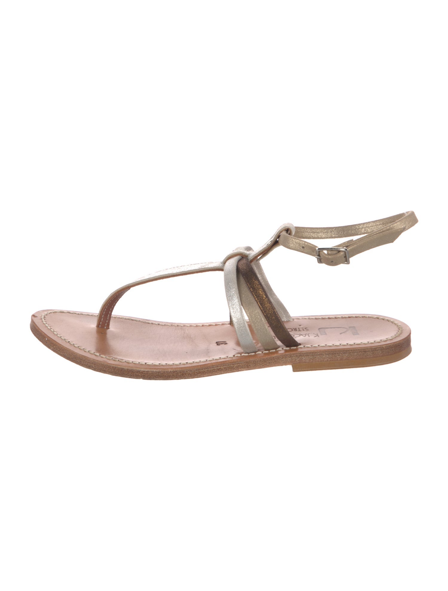 K Jacques St. Tropez Leather Gladiator Sandals