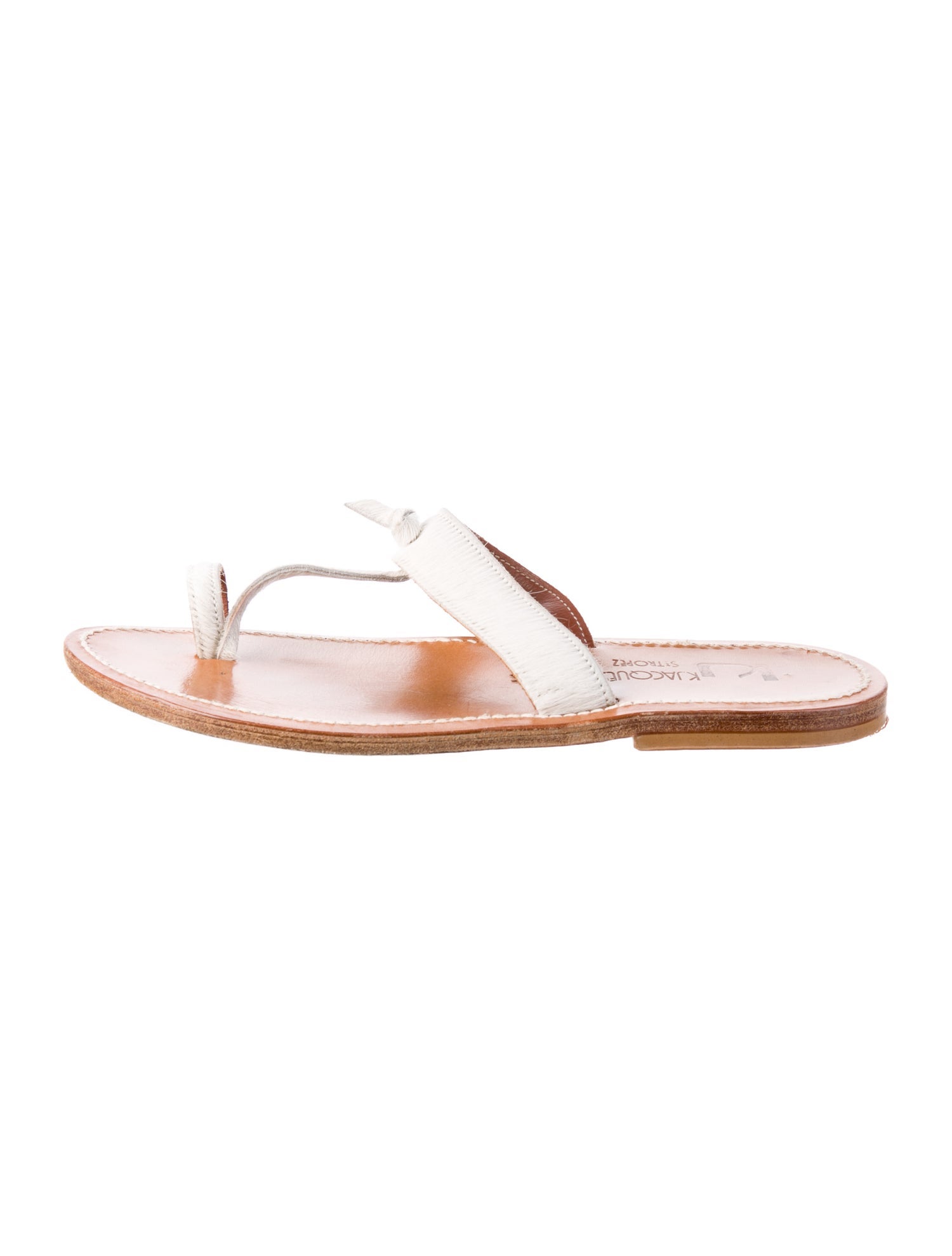 K Jacques St. Tropez Leather Slides