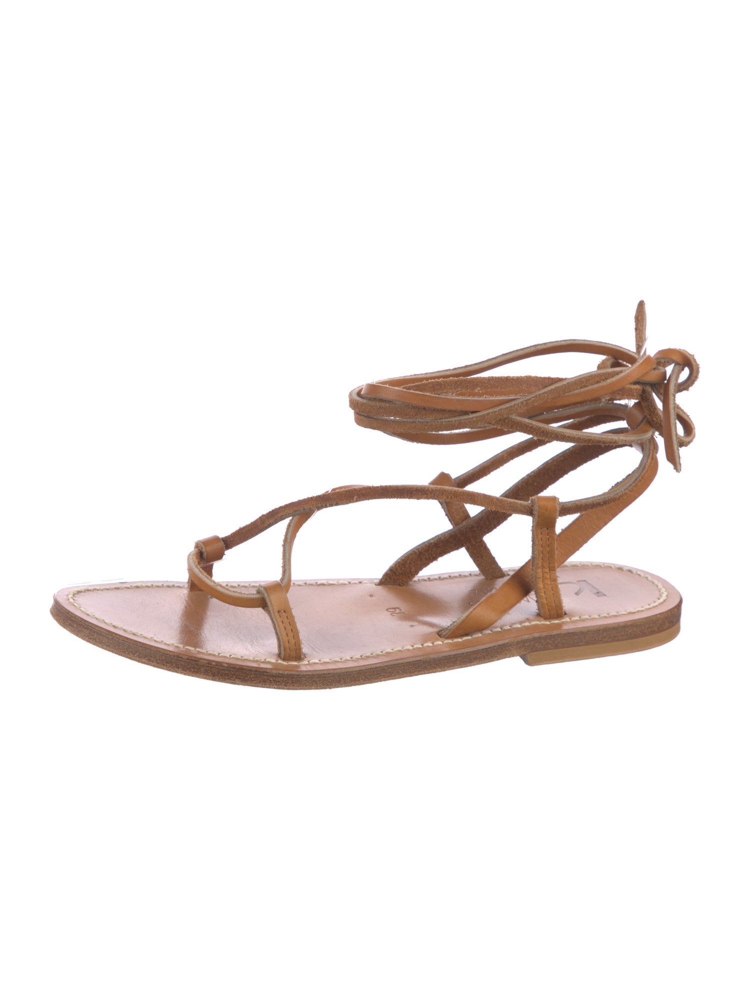 K Jacques St. Tropez Leather Gladiator Sandals