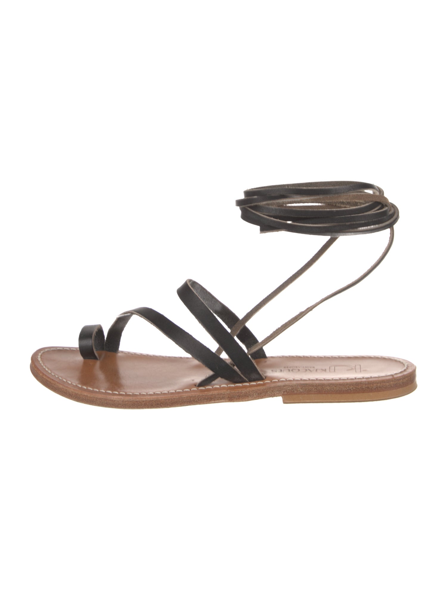 K Jacques St. Tropez Leather Gladiator Sandals