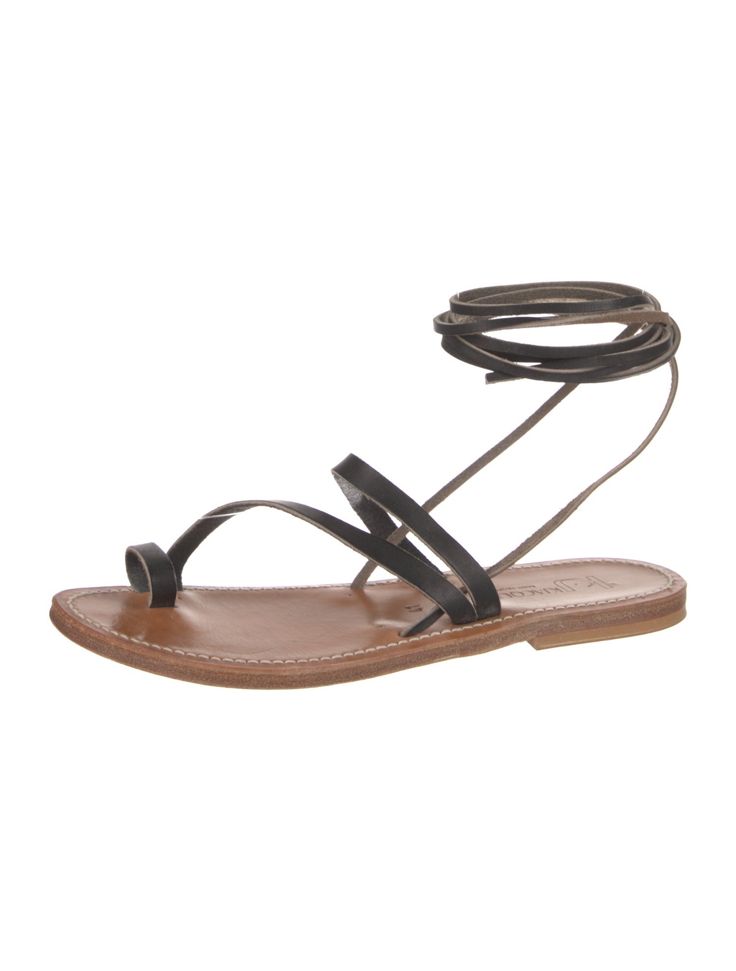 K Jacques St. Tropez Leather Gladiator Sandals