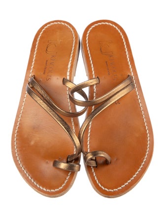 K Jacques St. Tropez Leather Slides