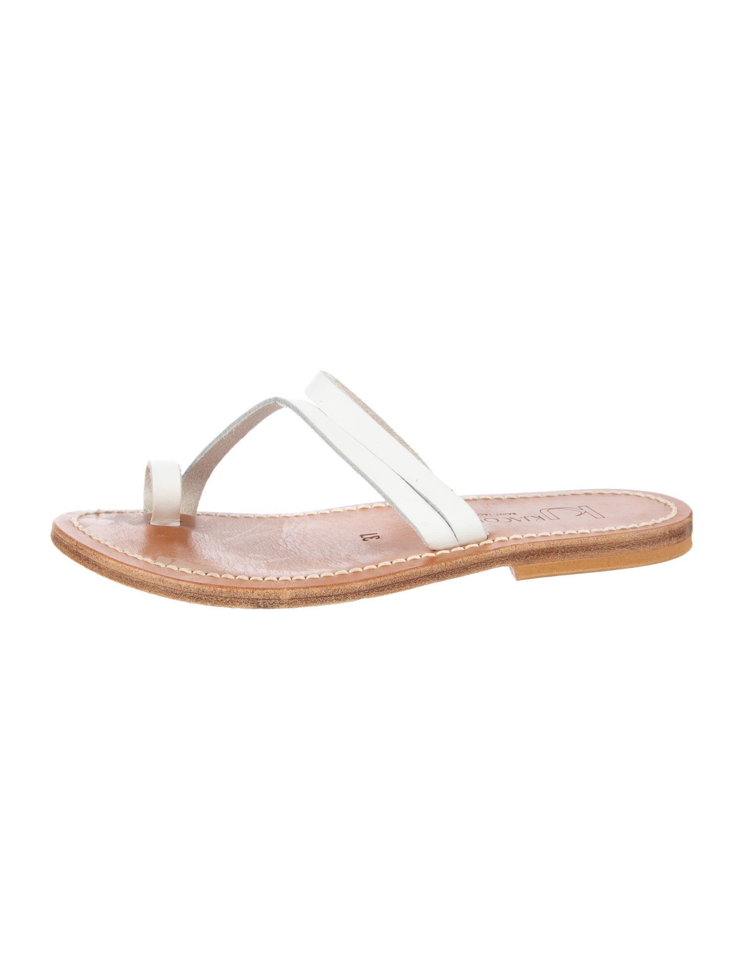K Jacques St. Tropez Leather Slides