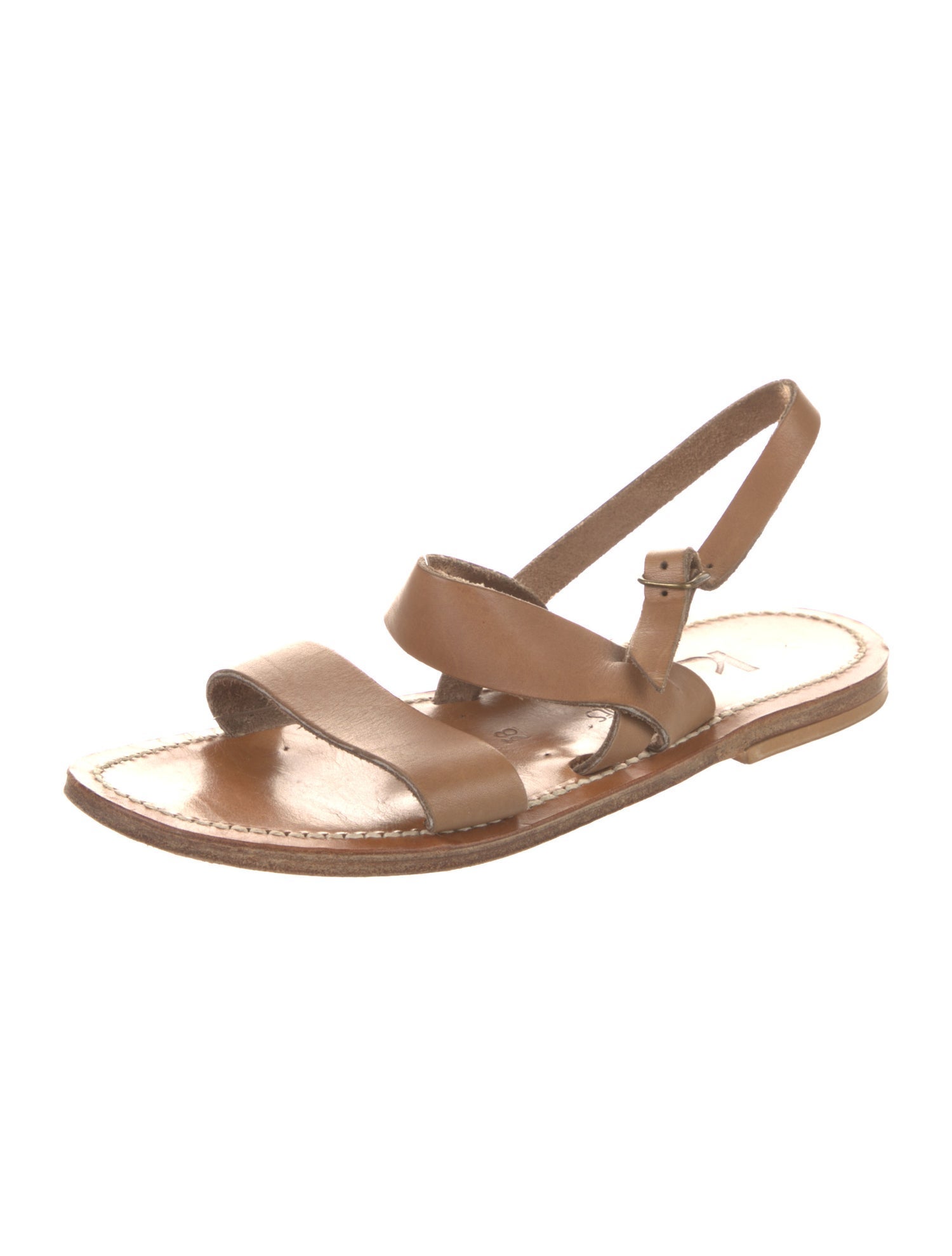K Jacques St. Tropez Leather Slingback Sandals